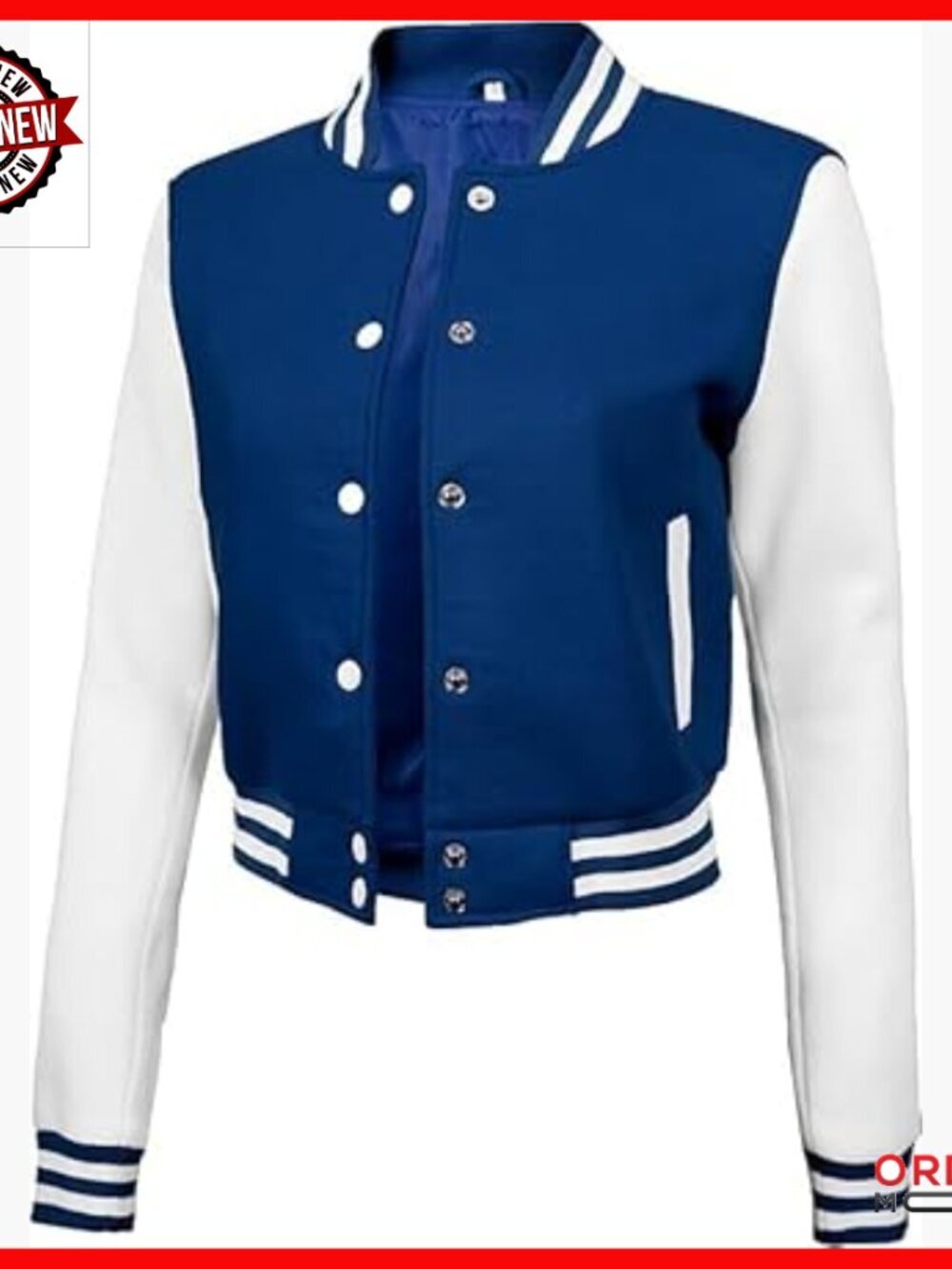 Fleece Letterman Bomber Jacket Women's Fitted Cropped Casual Outerwear